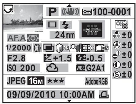 P 100-0001 AF.A 24mm AUTO 1/2000 ON ON ON F2.8 +1.5 -0.5 ISO 200 WB+G2A1 JPEG 16M ★★★ AdobeRGB 09/09/2010 10:00AM