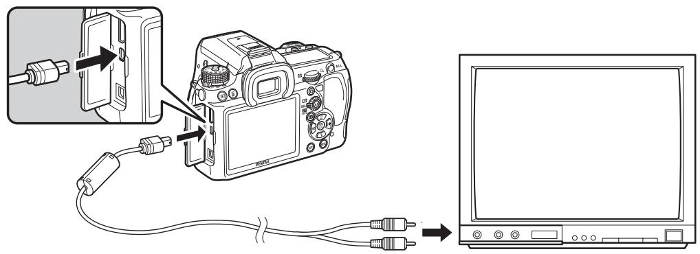 PENTAX K5 - Branchement de l'appareil sur une prise d'entrée vidéo - 1