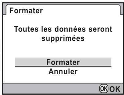 Formater Toutes les données seront supprimées Formater Annuler OK OK