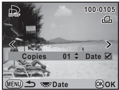 100-0105 Copies 01 Date MENU Date OKOK