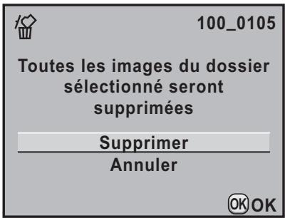 100_0105 Toutes les images du dossier sélectionné seront supprimées Supprimer Annuler OK OK