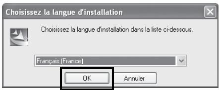Choisissez la langue d'installation Choisissez la langue d'installation dans la liste ci-dessous. Français (France) OK Annuler