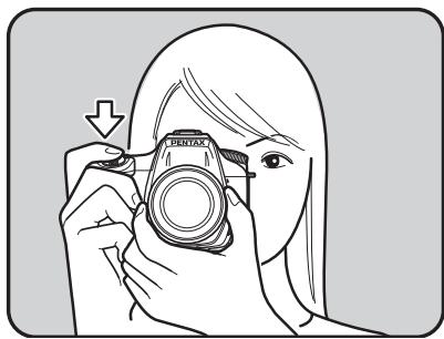 PENTAX K5 - Placez le sujet dans la mire AF et appuyez sur le déclencheur à mi-course. - 1