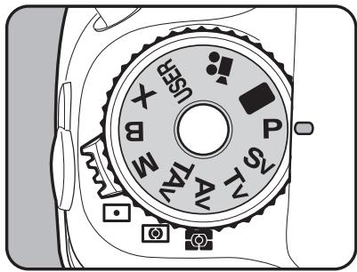 PENTAX K5 - Positionnez le sélecteur de mode sur P. - 1