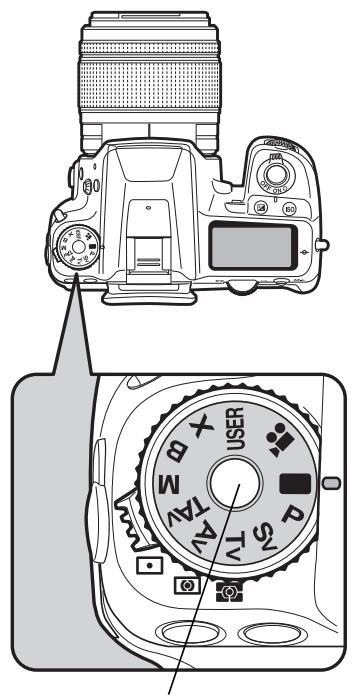PENTAX K5 - Positionnez le sélecteur de mode sur ■. - 1