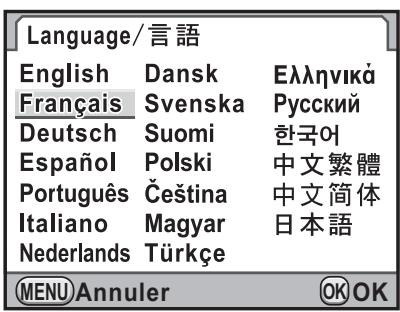 Language/言語 English Dansk Ελληνικά Français Svenska Русский Deutsch Suomi 한국어 Español Polski 中文繁體 Português Čeština 中文简体 Italiano Magyar 日本語 Nederlands Türkçe MENU Annuler OK OK