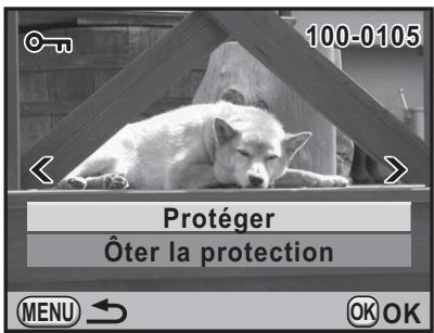 100-0105 Protéger Ôter la protection MENU ← OK OK