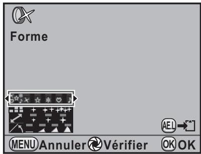 Forme MENU Annuler Vérifier OK OK