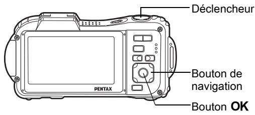 Déclencheur Bouton de navigation Bouton OK PENTAX
