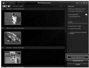 PENTAX WG1 - Sélectionnez la ou les images que vous souhaitez copier puis cliquez sur [Importer sélectionné]. - 1