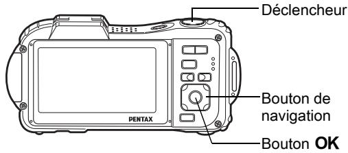 Déclencheur Bouton de navigation Bouton OK PENTAX