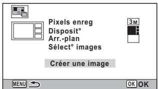 Pixels enreg Disposit® Arr.-plan Sélect® images 3 M Créer une image MENU OK OK