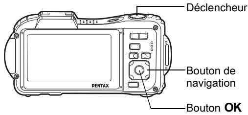 Déclencheur Bouton de navigation Bouton OK PENTAX