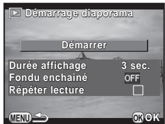 PENTAX K-50, K50, K50, K50, K50, K50, K50 - Réglage du diaporama - 1