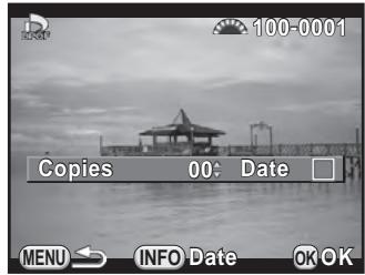 PENTAX K-50, K50, K50, K50, K50, K50, K50 - Appuyez sur le bouton de navigation (▼) dans l'affichage une image du mode lecture. - 2