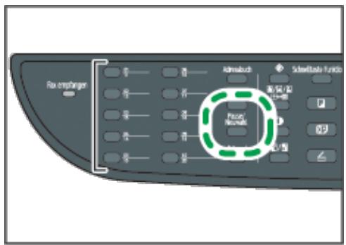 RICOH AFICIO SP3510SF - Die Taste [Pause/Neuwahl] verwenden. - 1