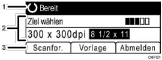 RICOH AFICIO SP3510SF - Der Bildschirm befindet sich im Standby-Modus - 1