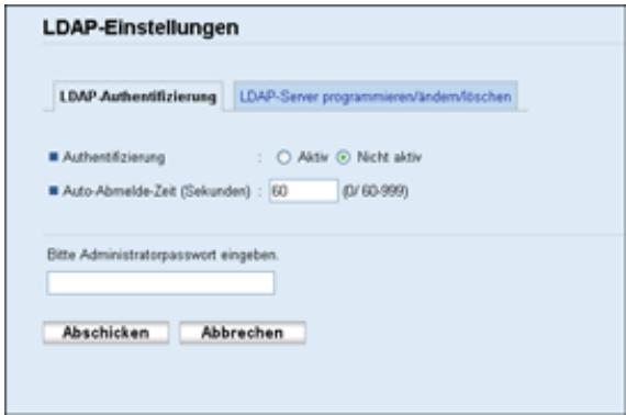 RICOH AFICIO SP3510SF - Konfigurieren der LDAP-Authenticationseinstellungen - 1