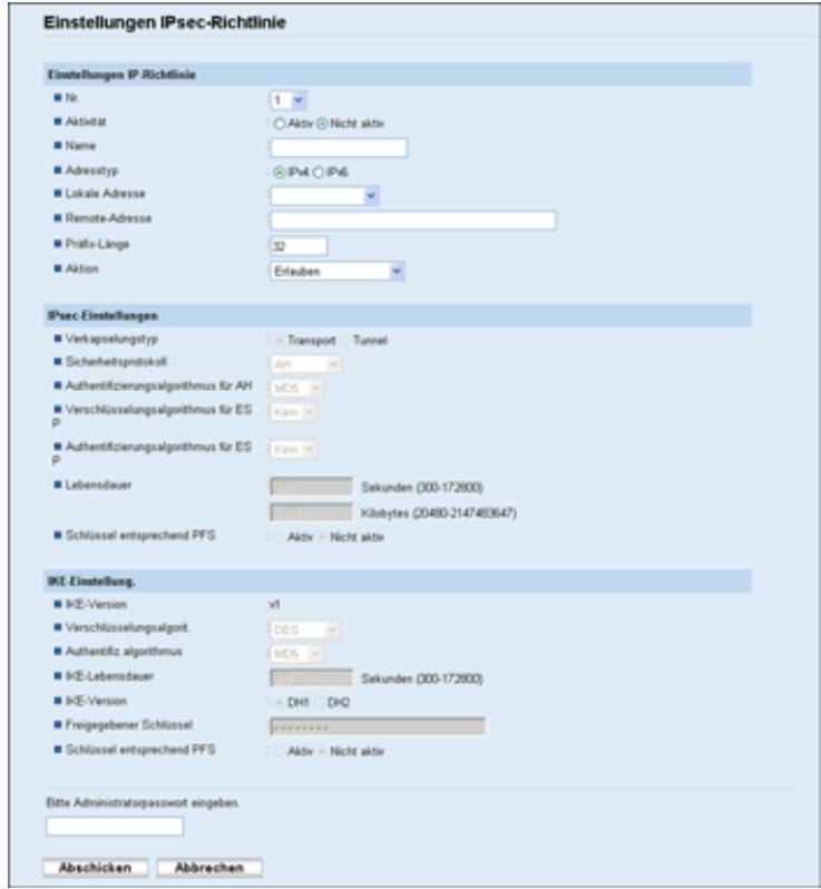 RICOH AFICIO SP3510SF - Konfigurieren der IPsec-Richtlinie - 2
