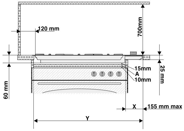 SCHOLTES PP 93 G - Incasso piani PP 63/93 G in abbinamento a forno da 60/90cm. - 1