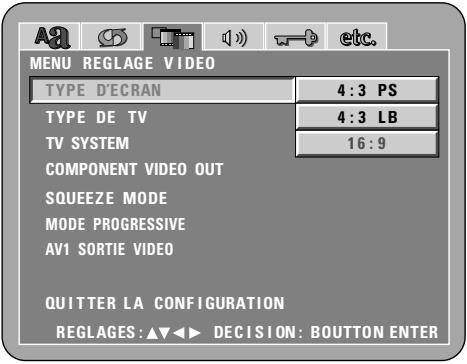 DENON DVD-A1XV - \* Pour quitter le mode Paramétrage - 6