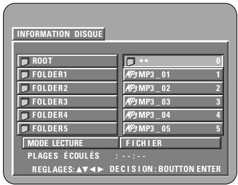 DENON DVD-A1XV - Ecouter des disques CD, CD-R et CD-RW de format MP3 - 6