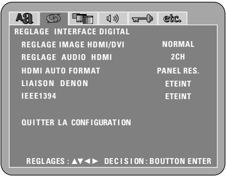 DENON DVD-A1XV - \* Pour quitter le mode Paramétrage - 3