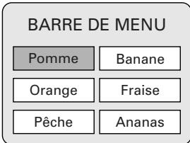 DENON DVD-A1XV - Utilisation de la Barre de Menu - 3