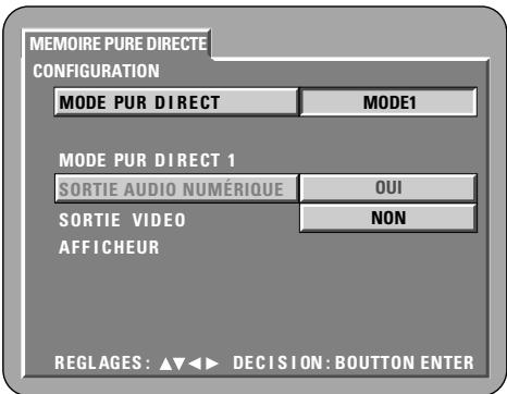 DENON DVD-A1XV - UTILISATION DU MODE PURE DIRECT - 7