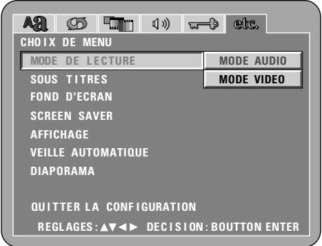 DENON DVD-A1XV - \* Pour quitter le mode Paramétrage - 6