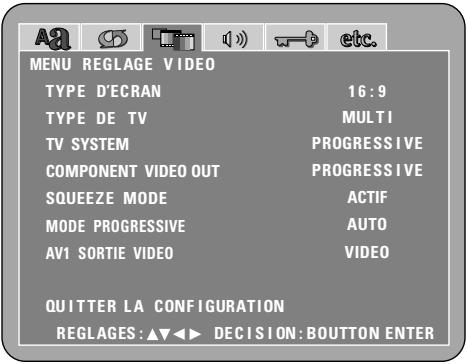 DENON DVD-A1XV - \* Pour quitter le mode Paramétrage - 3