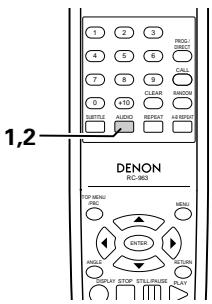 DENON DVD-770SD - Umschalten der Audio-Sprache (Multiple Audio-Funktion) - 2
