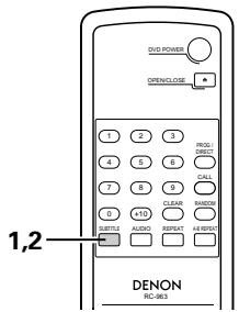 DENON DVD-770SD - Switching the Subtitle Language (Multiple Subtitle Function) - 1