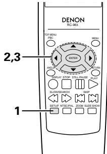 DENON DVD-770SD - When "VIDEO SETUP" is selected - 1
