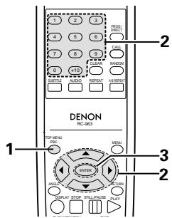 DENON DVD-770SD - Using the Top Menu - 1