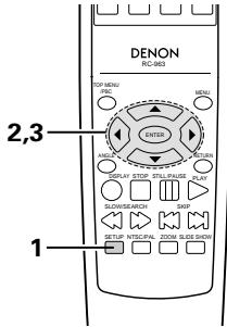 DENON DVD-770SD - When "DISC SETUP" is selected - 1
