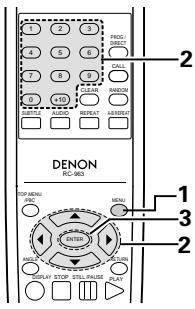 DENON DVD-770SD - Anwendung des DVD-Menüs - 1