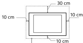 SONY KD-43XE7005, KD-49XE7005, KD-55XE7005, KD-65XE7005 - Installation murale - 1