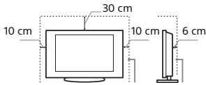 SONY KD-43XE7005, KD-49XE7005, KD-55XE7005, KD-65XE7005 - Aufstellung auf dem Standfuß - 1