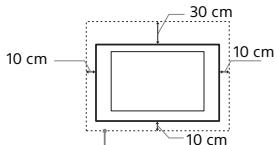 SONY KD-43XE7005, KD-49XE7005, KD-55XE7005, KD-65XE7005 - Installation an der Wand - 1