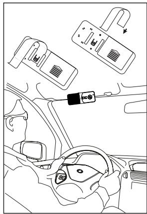 BLAUPUNKT BT DRIVE FREE 111 - Installazione sull'aletta parasite - 1