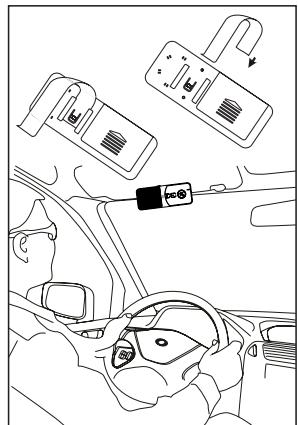 BLAUPUNKT BT DRIVE FREE 111 - Instalacja na osłonie przyciwstonecznej - 1