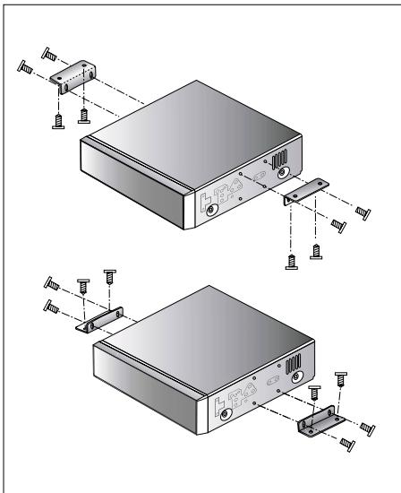 BLAUPUNKT DVD ME 4 LF - Positions de montage et utilisation des équcherres de fixation - 1