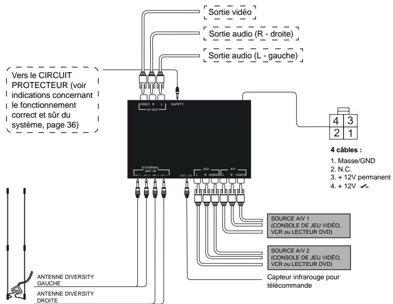 BLAUPUNKT IVTV-01 TV TUNER - Connexion du tuner - 1