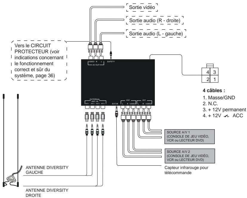 BLAUPUNKT IVTV-03 PAL-MULTI - Connexion du tuner - 1
