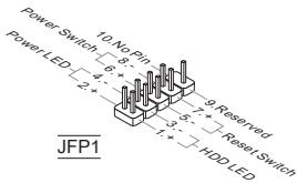 MSI C847MS-E33 - JFP1: Front Panel Connector - 1