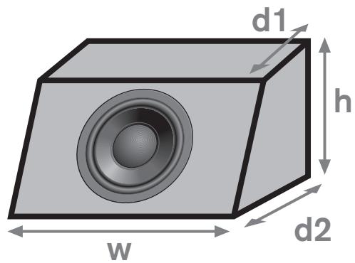 BLAUPUNKT TSW 250 - MUESTRAS DE TAMANOS DE LA CAJA ACUSTICA DE BLAUPUNKT - 2