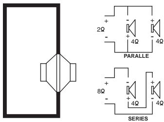 2Ω + - 4Ω + - 4Ω PARALLEL 8Ω + - 4Ω + - 4Ω SERIES