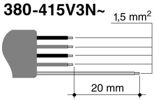 380-415V3N~ 1,5 mm² 20 mm