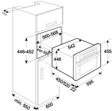 SMEG SC45VK - Mise en place du four - 2